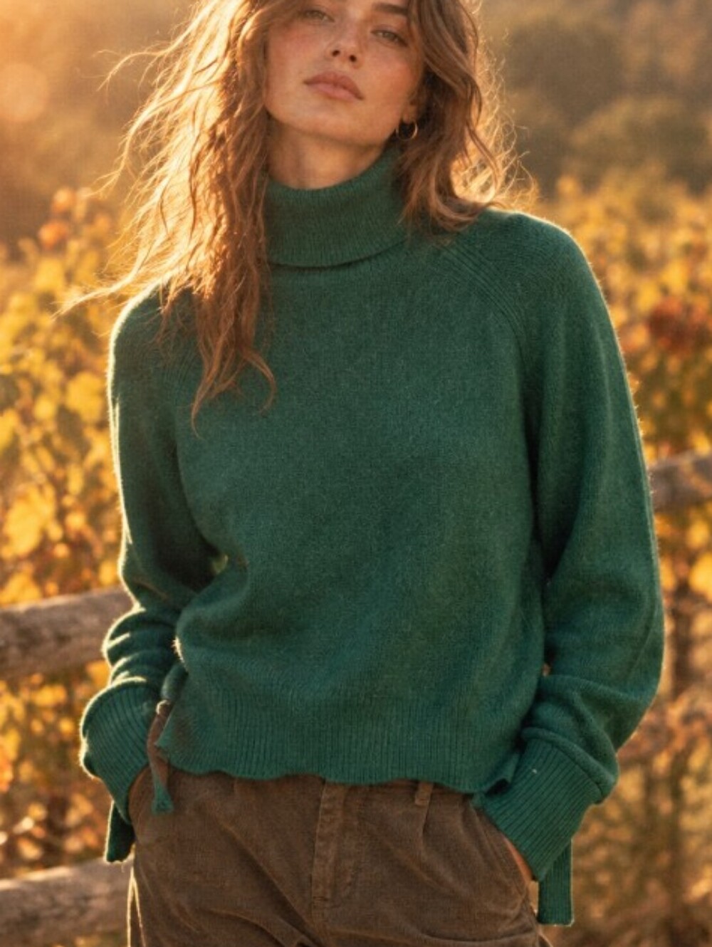 J. Crew Forest Green Turtleneck Sweater
